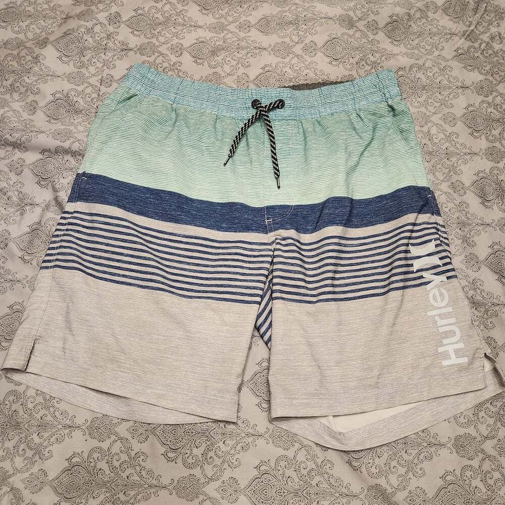 Hurley Men's Epic Ombre Volley Swim Shorts Multi Stripe Board Shorts